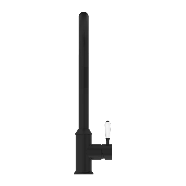 Nero York Pull Out Sink Mixer With Vegie Spray Function With White Porcelain Lever | Matte Black | - Image 3