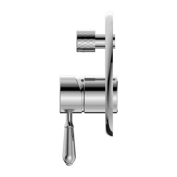 Nero York Shower Mixer With Diverter With Metal Lever | Chrome | - Image 2