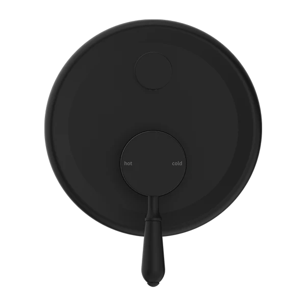 Nero York Shower Mixer With Diverter With Metal Lever | Matte Black | - Image 3