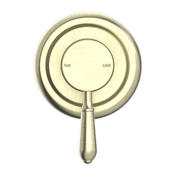 Nero York Shower Mixer With Metal Lever | Aged Brass | - Image 3