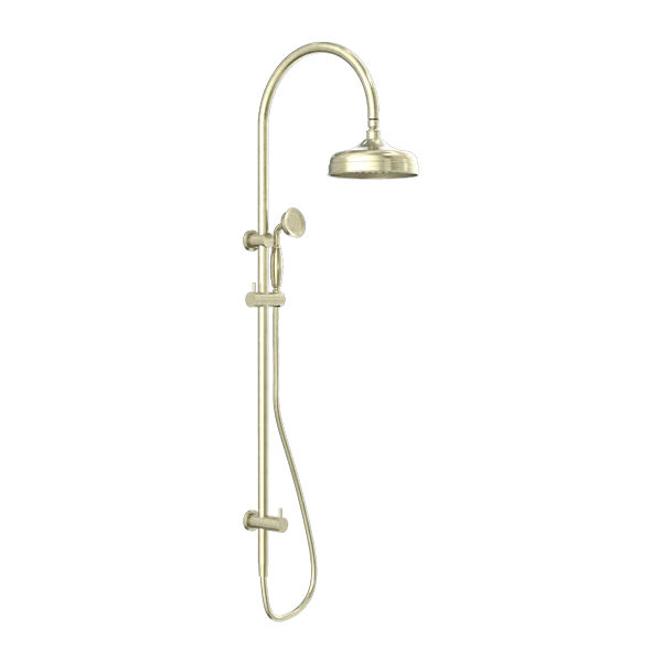 Nero York Twin Shower With Metal Hand Shower | Aged Brass |