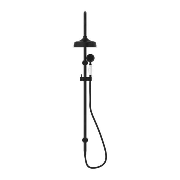 Nero York Twin Shower With White Porcelain Hand Shower | Matte Black | - Image 3