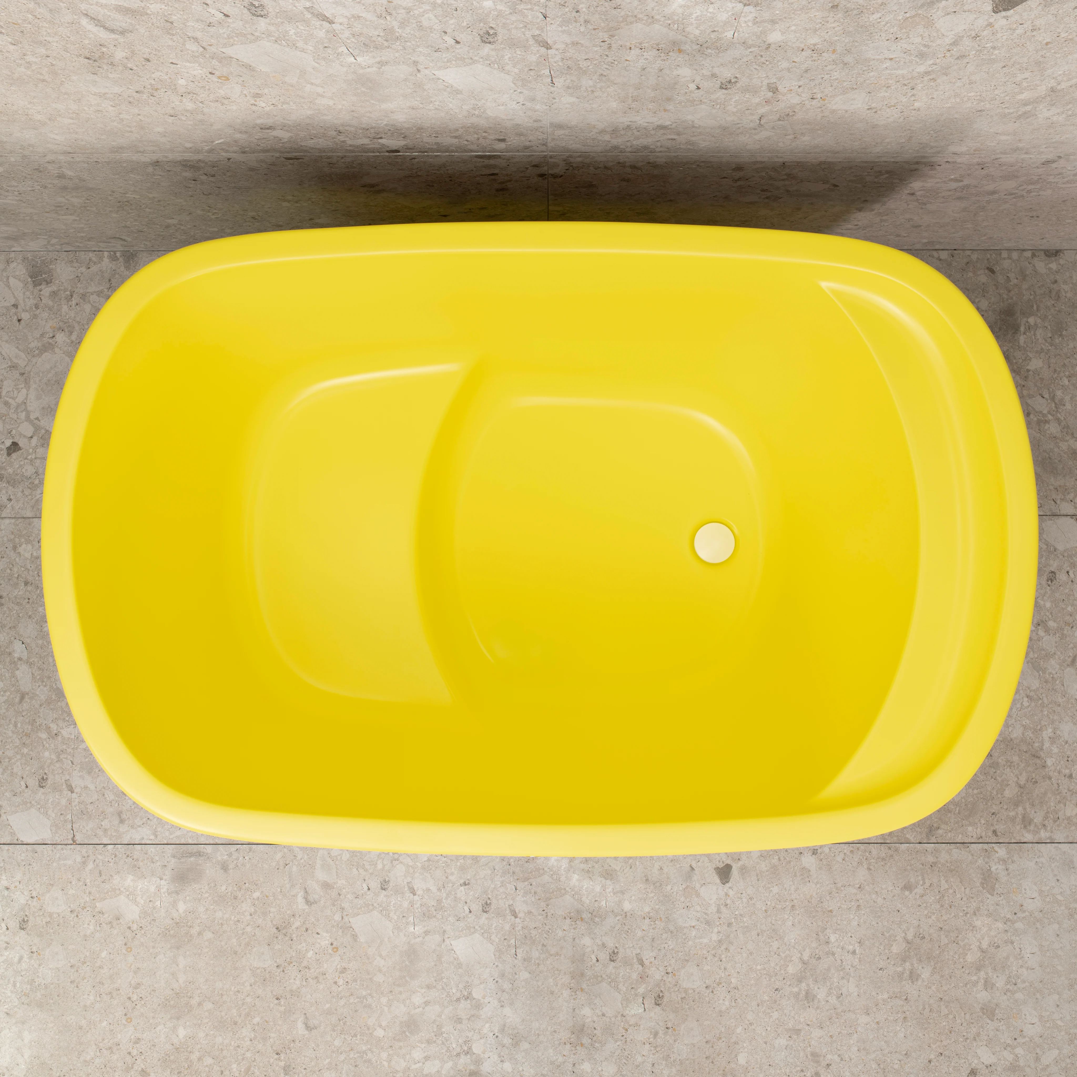 Ofuro 1200mm Extra Height Japanese Soaking Freestanding Bath with Seat, Matte Lemon Meringue - SPECIAL EDITION - Image 7