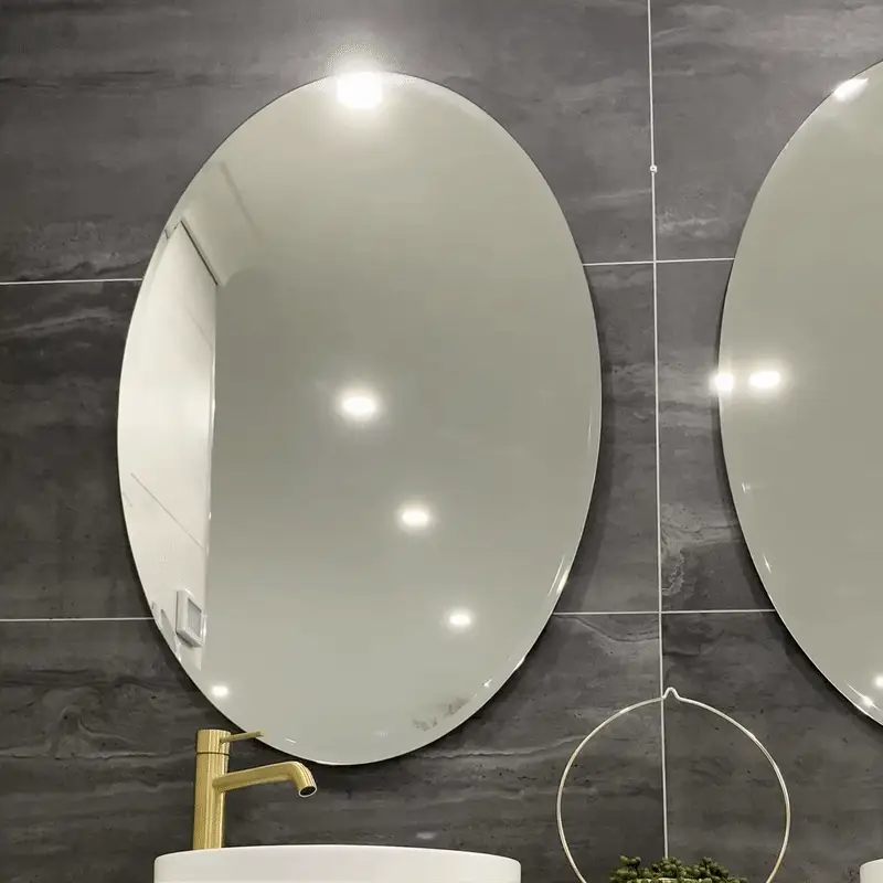 Oval Jewel 800mm x 1000mm Frameless Mirror with Bevelled Edge *Clearance Stock* - Image 2