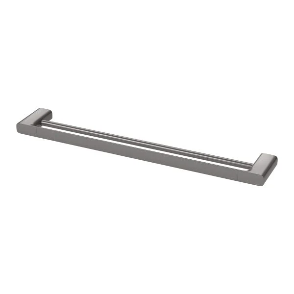 Phoenix Nuage Double Towel Rail 600mm | Brushed Carbon |