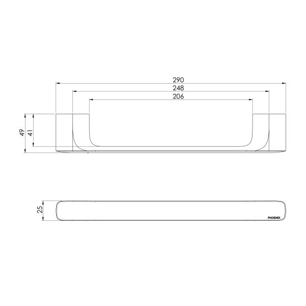 Phoenix Nuage Hand Towel Rail | Matte White | - Image 2