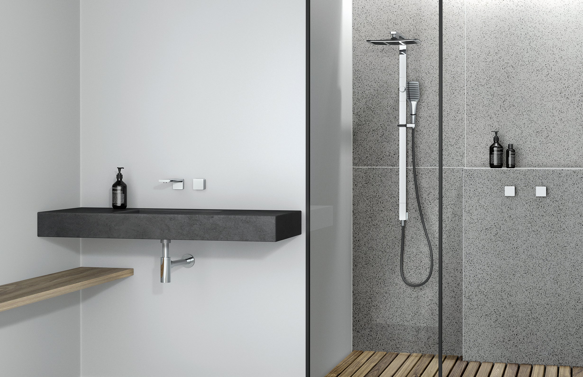 Phoenix NX CAPE Twin Shower | Chrome & Matte Black | - Image 3