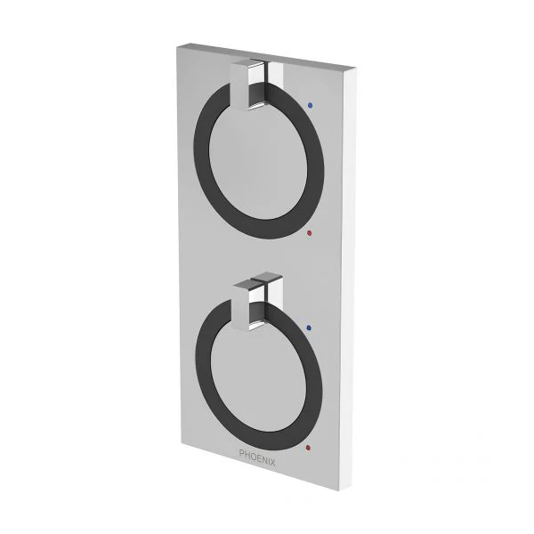 Phoenix Ortho Twin Shower/ Wall Mixer | Chrome | - Image 2