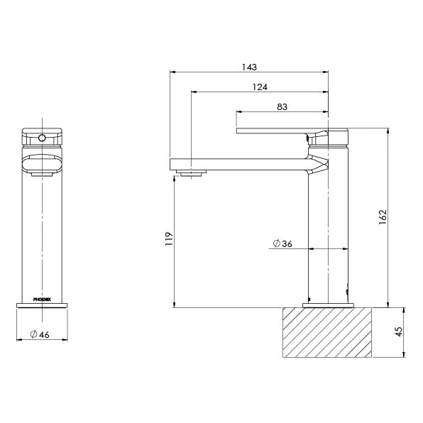 Phoenix Teel Basin Mixer | Gunmetal | - Image 4