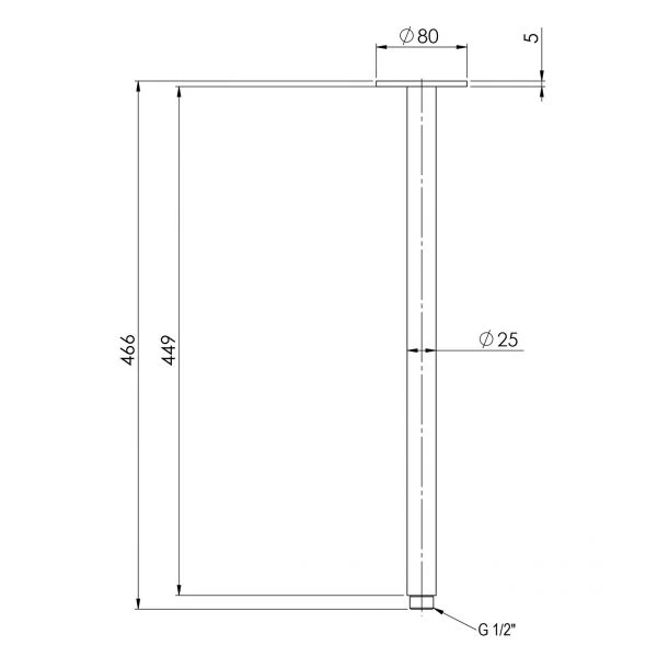 Phoenix Vivid Ceiling Arm 450mm | Matte Black | - Image 2