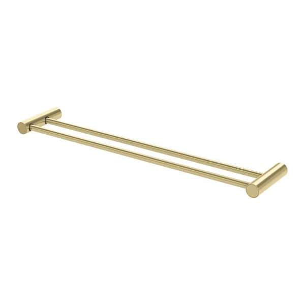 Phoenix Vivid Slimline Double Towel Rail 600mm | Brushed Gold |