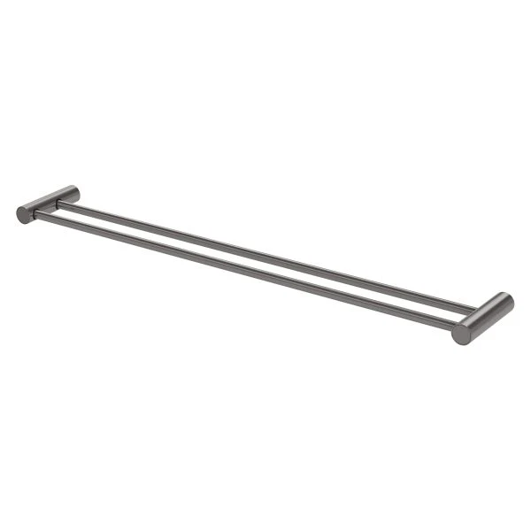 Phoenix Vivid Slimline Double Towel Rail 800mm | Brushed Carbon |