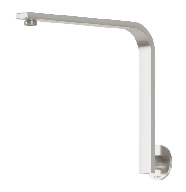 Phoenix Vivid High-Rise Shower Arm Round or Square Plate | Brushed Nickel |