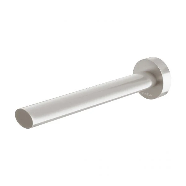 Phoenix Vivid Slimline Oval Basin/ Bath Wall Outlet 180mm | Brushed Nickel |