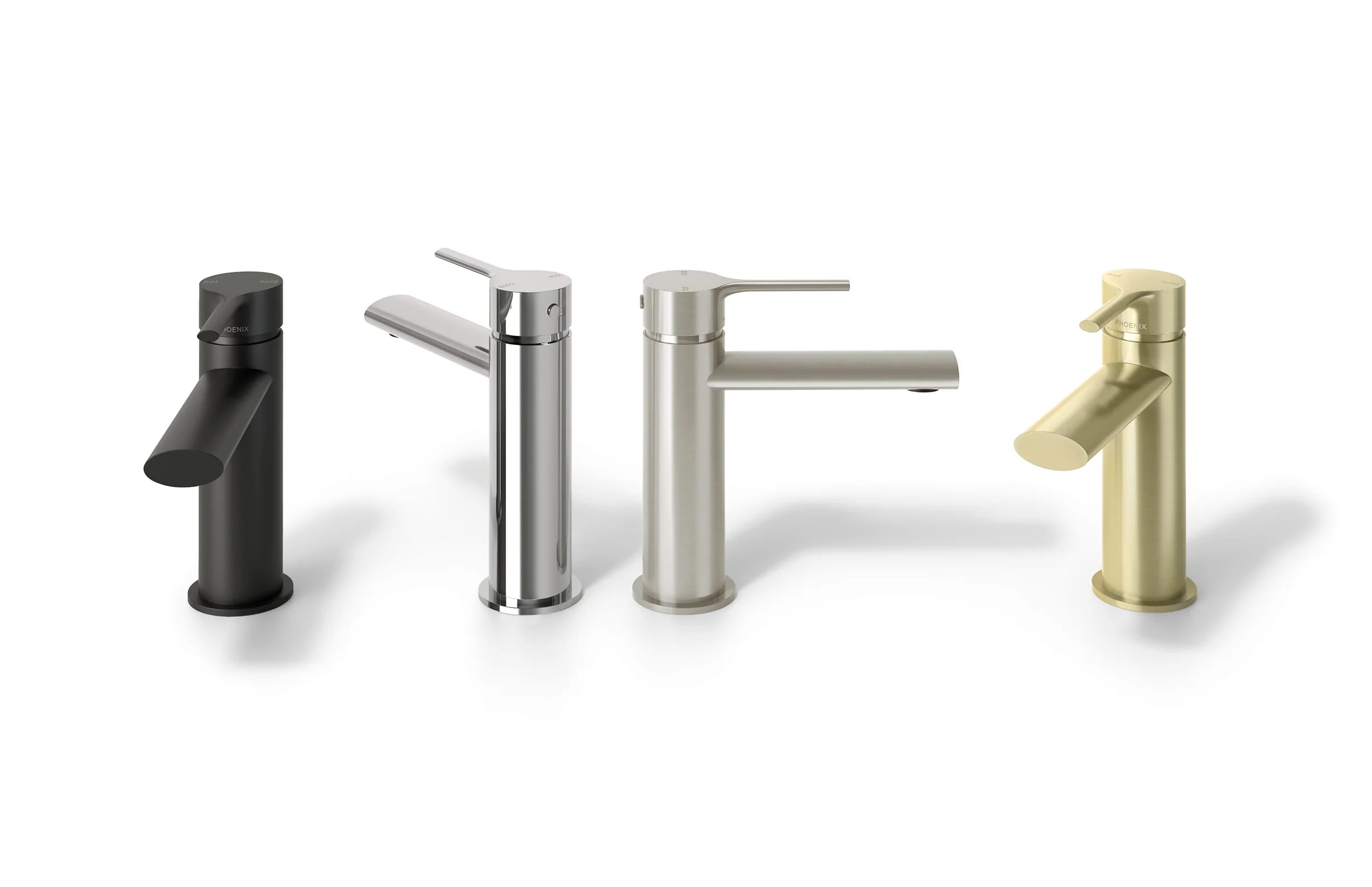 Phoenix Vivid Slimline Oval Basin Mixer | Brushed Nickel | - Image 3