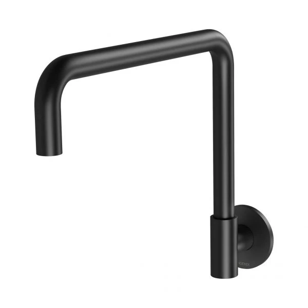 Phoenix Vivid Slimline Plus Wall Sink Outlet 240mm Squareline | Matte Black |