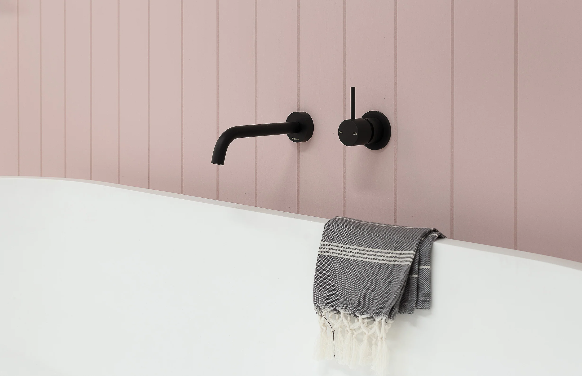 Phoenix Vivid Slimline Up Shower/ Wall Mixer | Matte Black | - Image 2