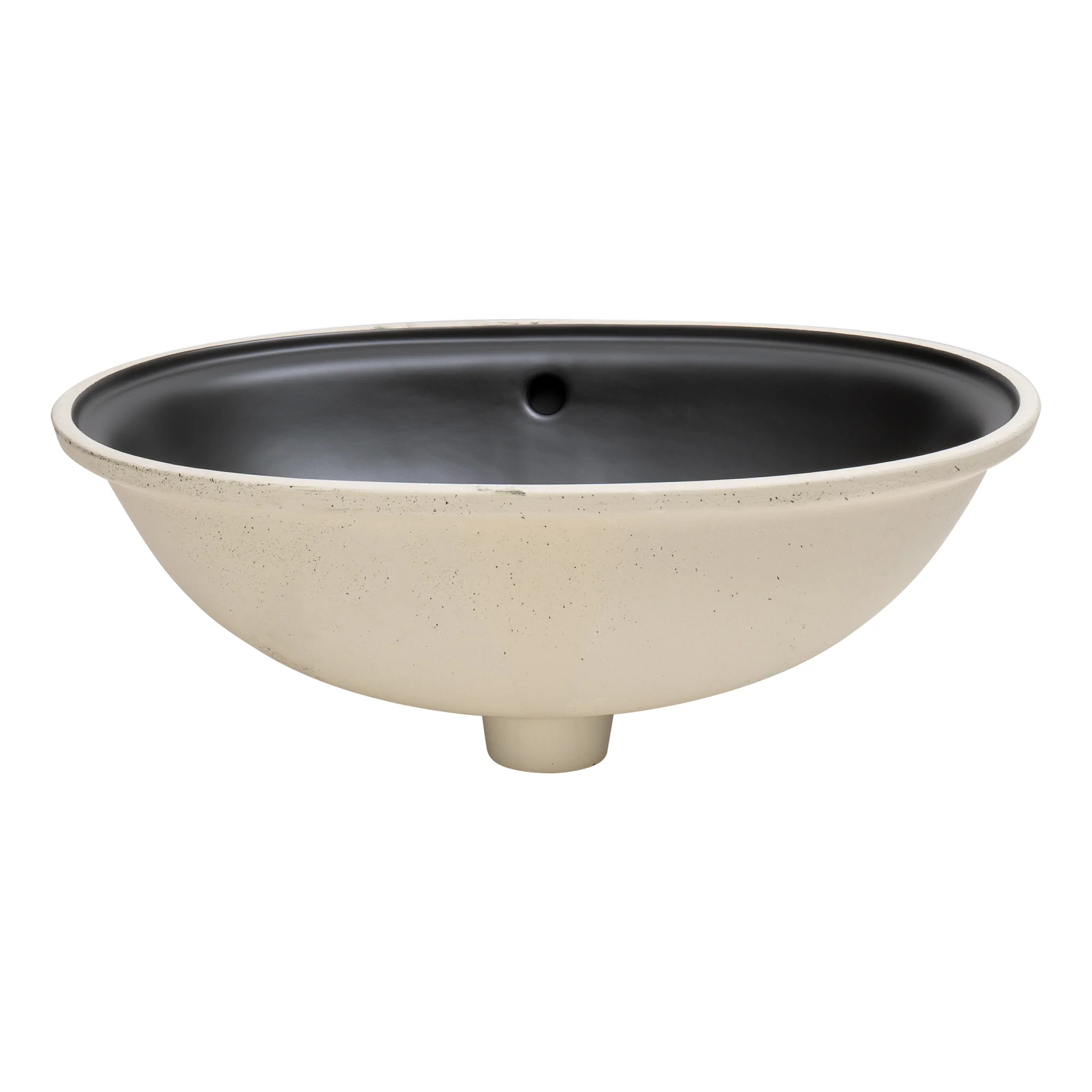Pill Oval 600mm x 400mm Under-Counter Basin with Overflow, Matte Black - Image 7