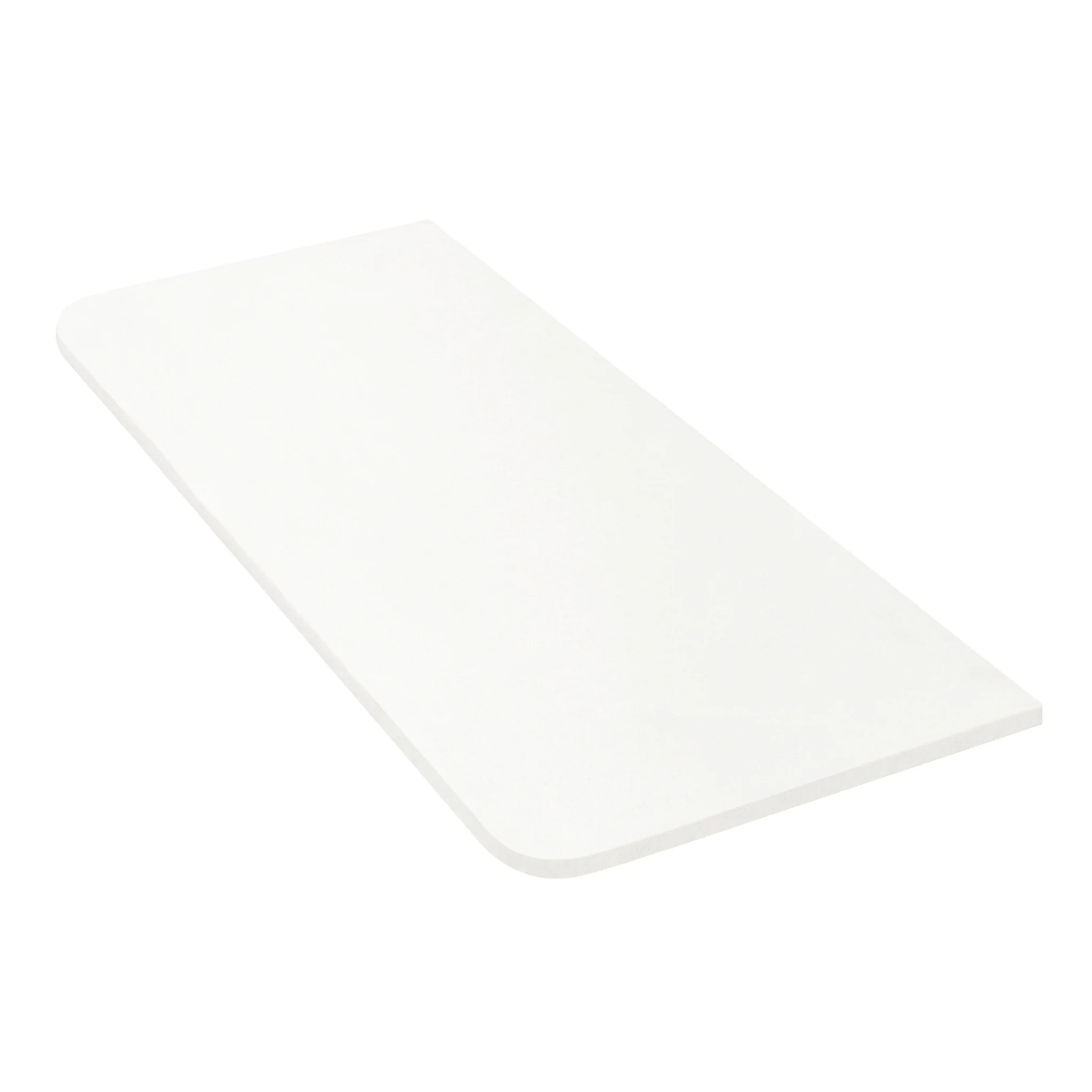 Tura Pre-Cut 1200mm x 515mm x 20mm Curved Front White Stone Silica Free Slab - No Holes Cut