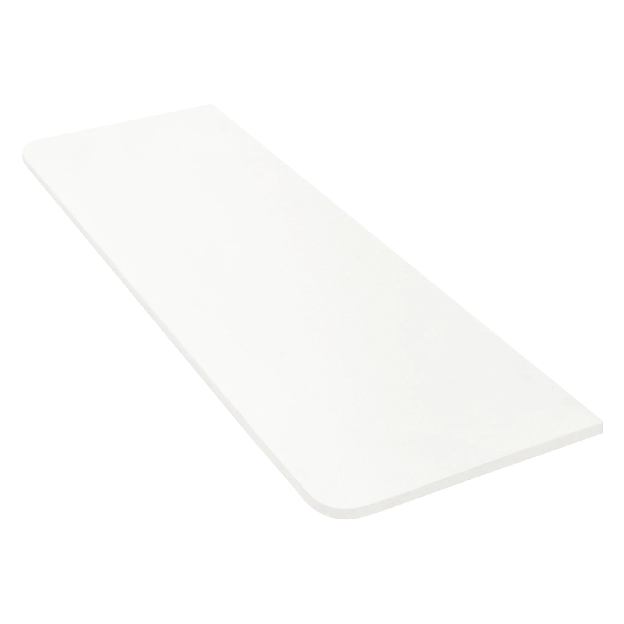 Tura Pre-Cut 1500mm x 515mm x 20mm Curved Front White Stone Silica Free Slab - No Holes Cut