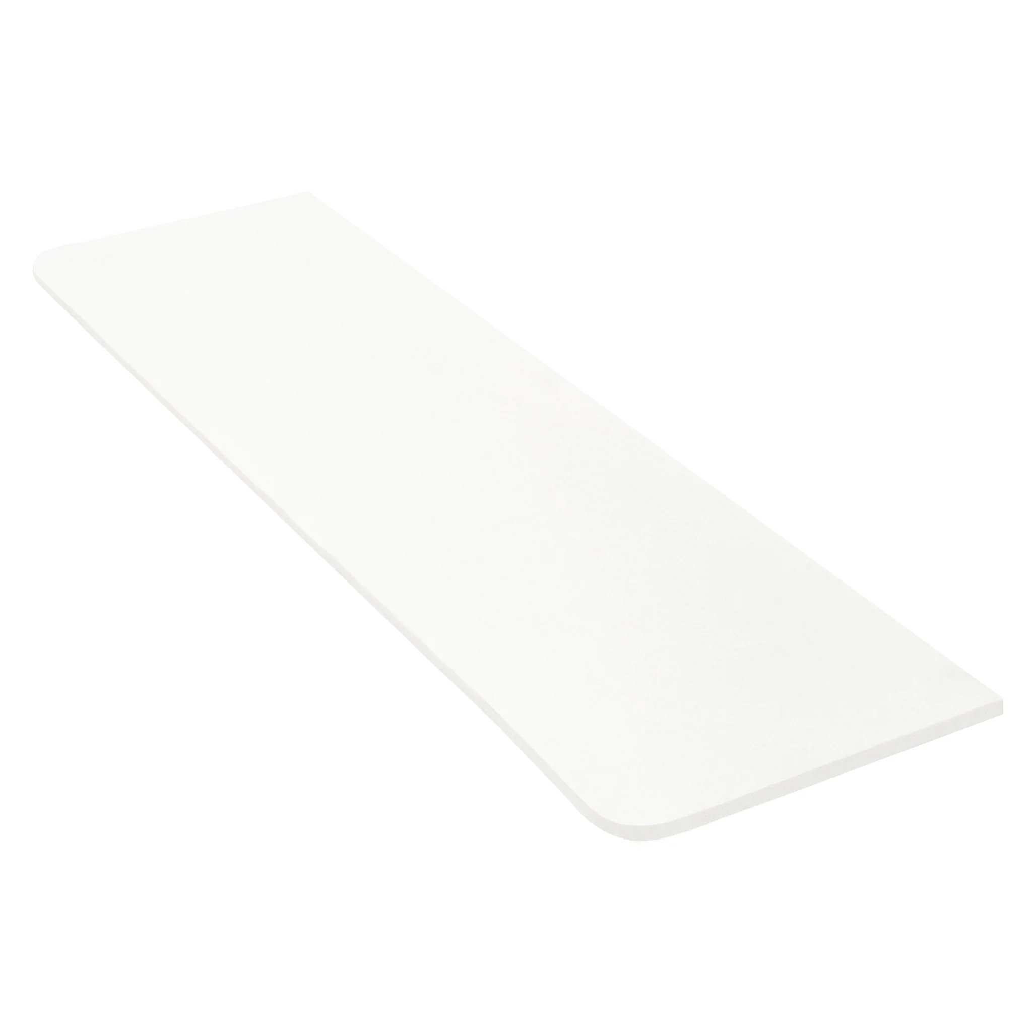 Tura Pre-Cut 1800mm x 515mm x 20mm Curved Front White Stone Silica Free Slab - No Holes Cut