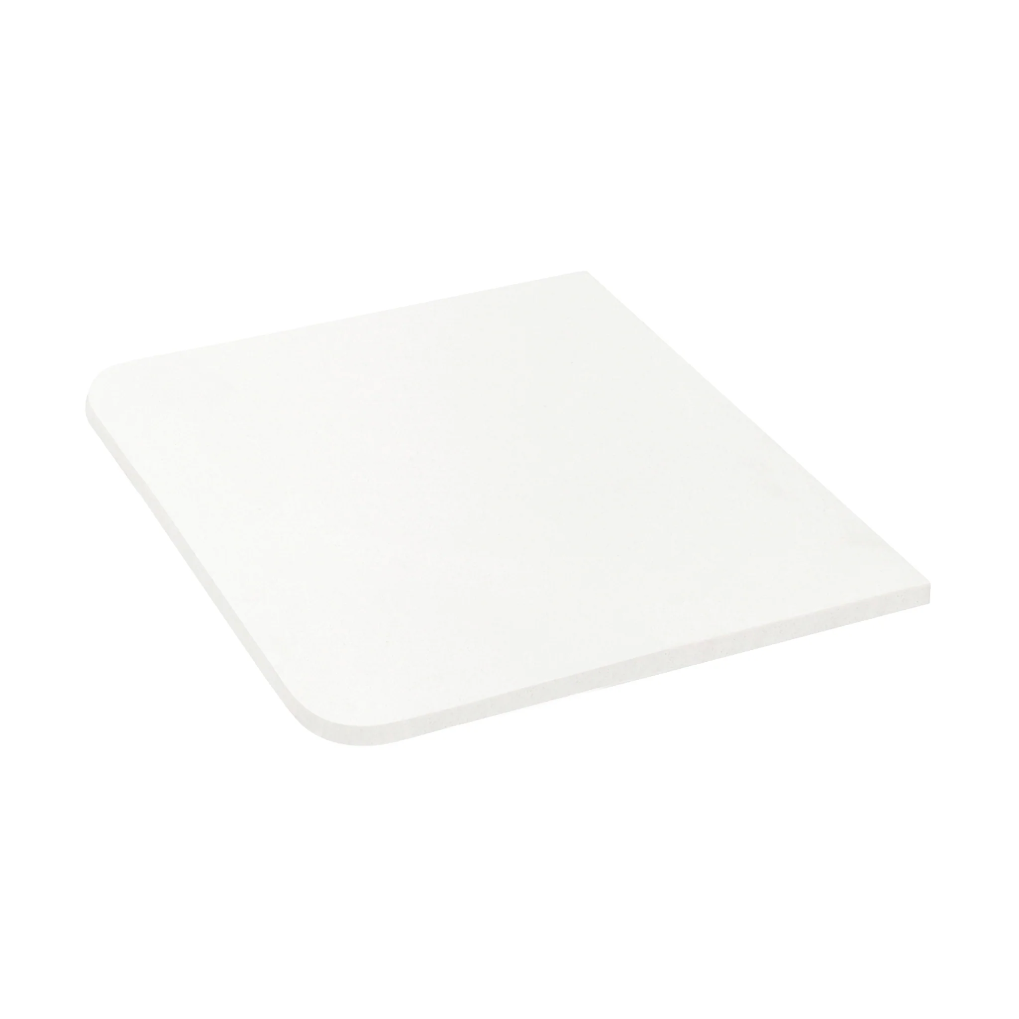 Tura Pre-Cut 600mm x 515mm x 20mm Curved Front  White Stone Silica Free Slab - No Holes Cut