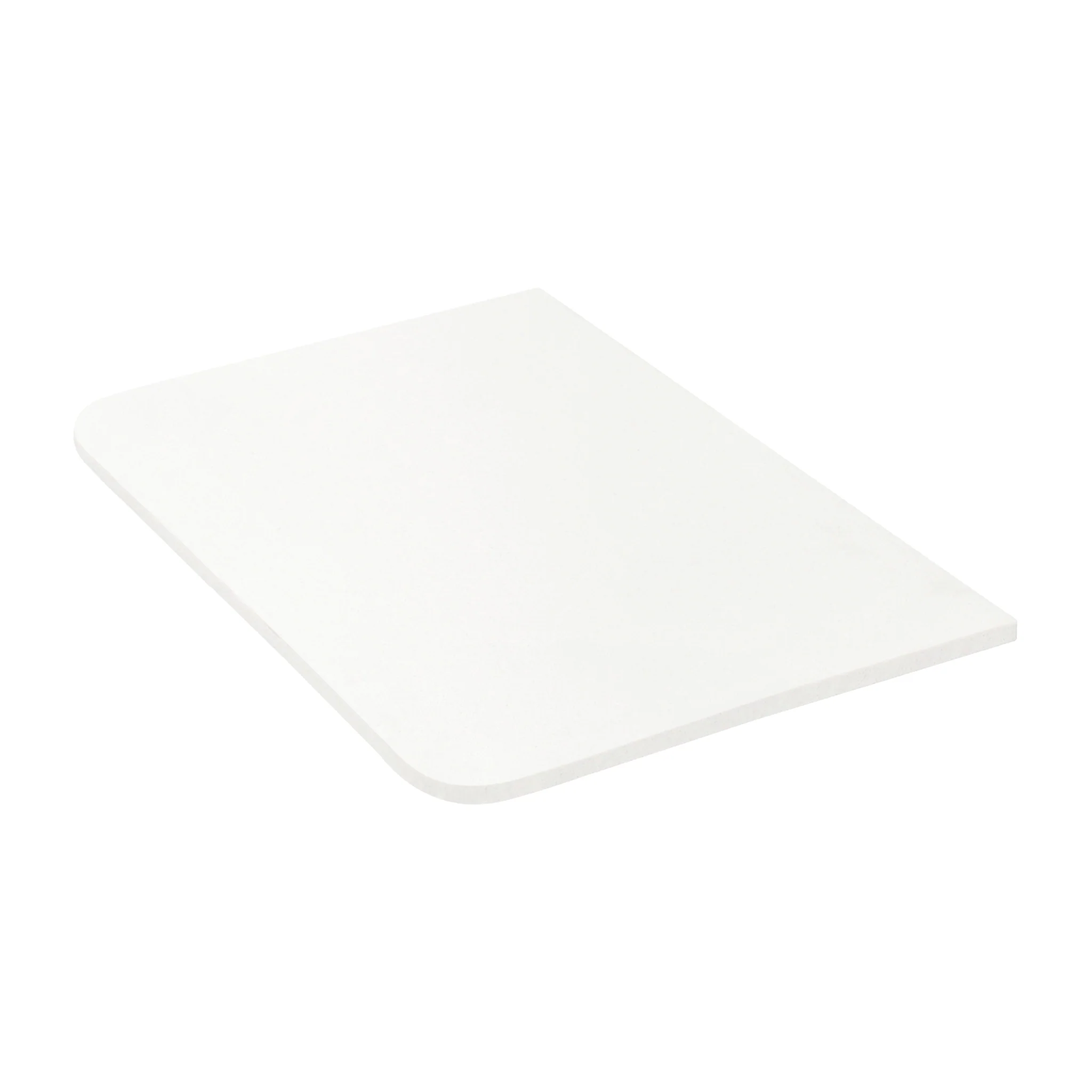 Tura Pre-Cut 750mm x 515mm x 20mm Curved Front White Stone Silica Free Slab - No Holes Cut