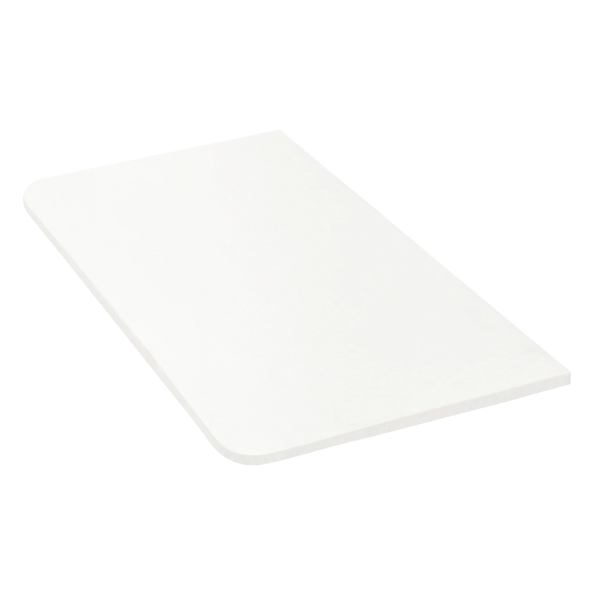 Tura Pre-Cut 900mm x 515mm x 20mm Curved Front White Stone Silica Free Slab - No Holes Cut