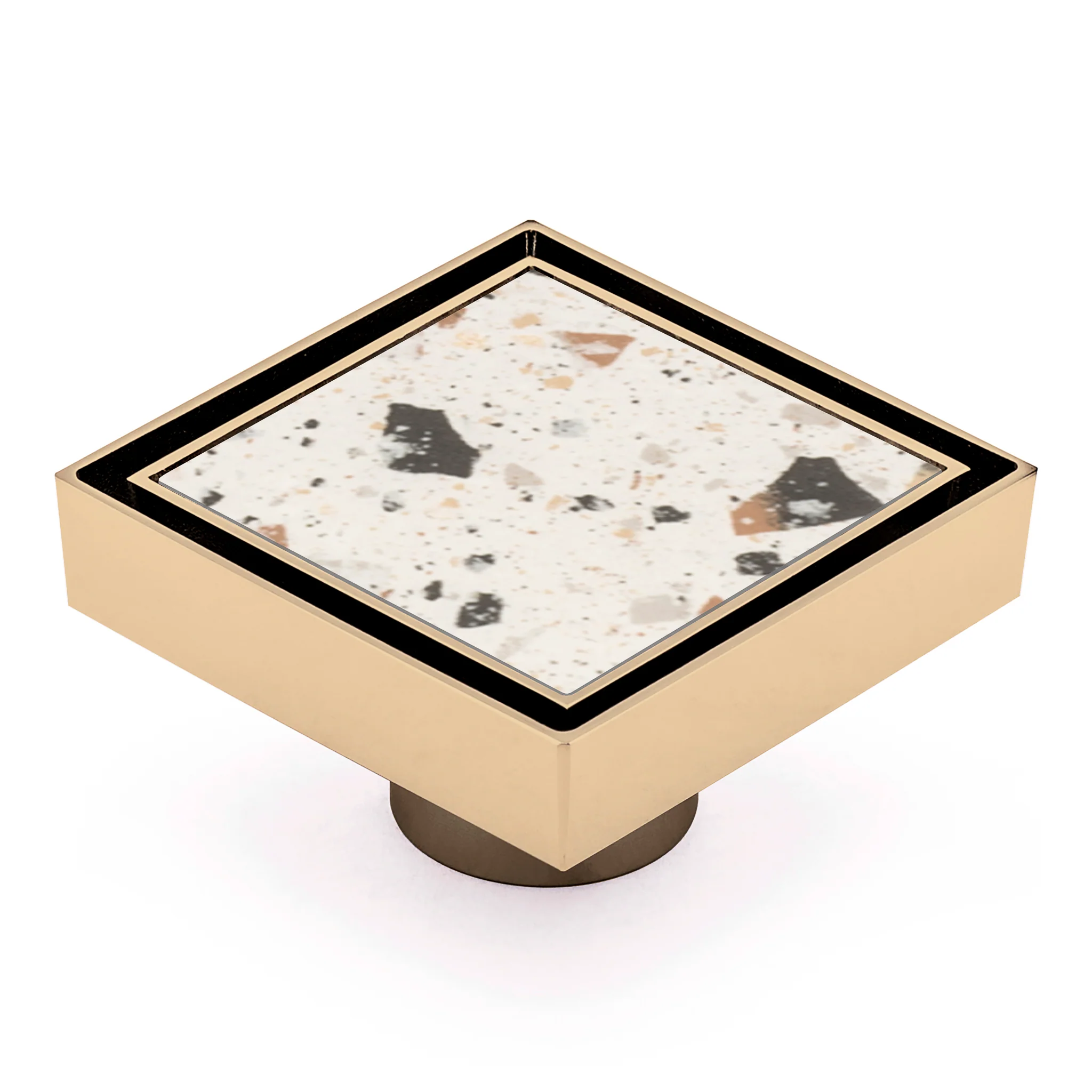 Brass Tile Insert Floor Waste | 50mm Outlet, Brushed Brass (Gold)