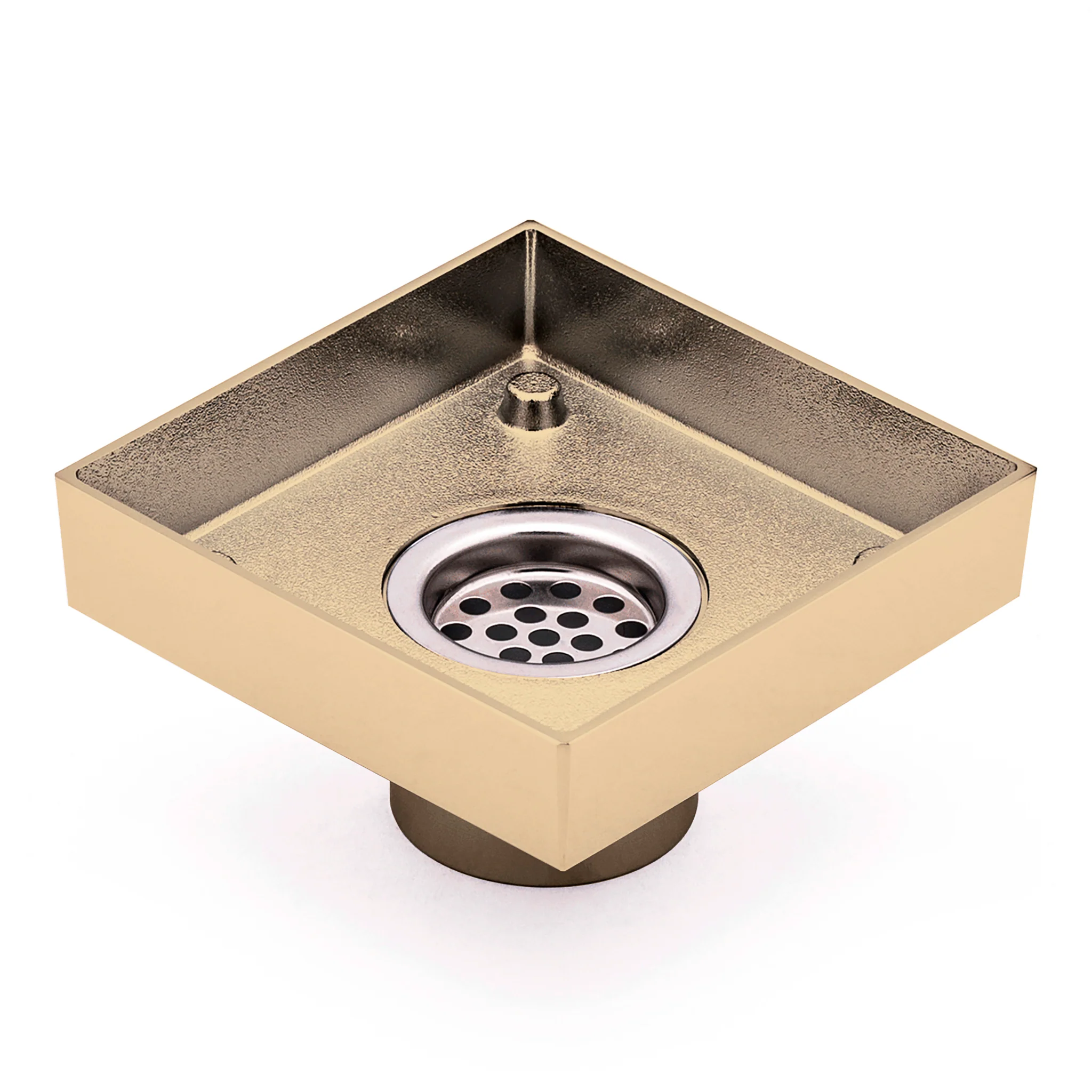 Brass Tile Insert Floor Waste | 50mm Outlet, Brushed Brass (Gold) - Image 4