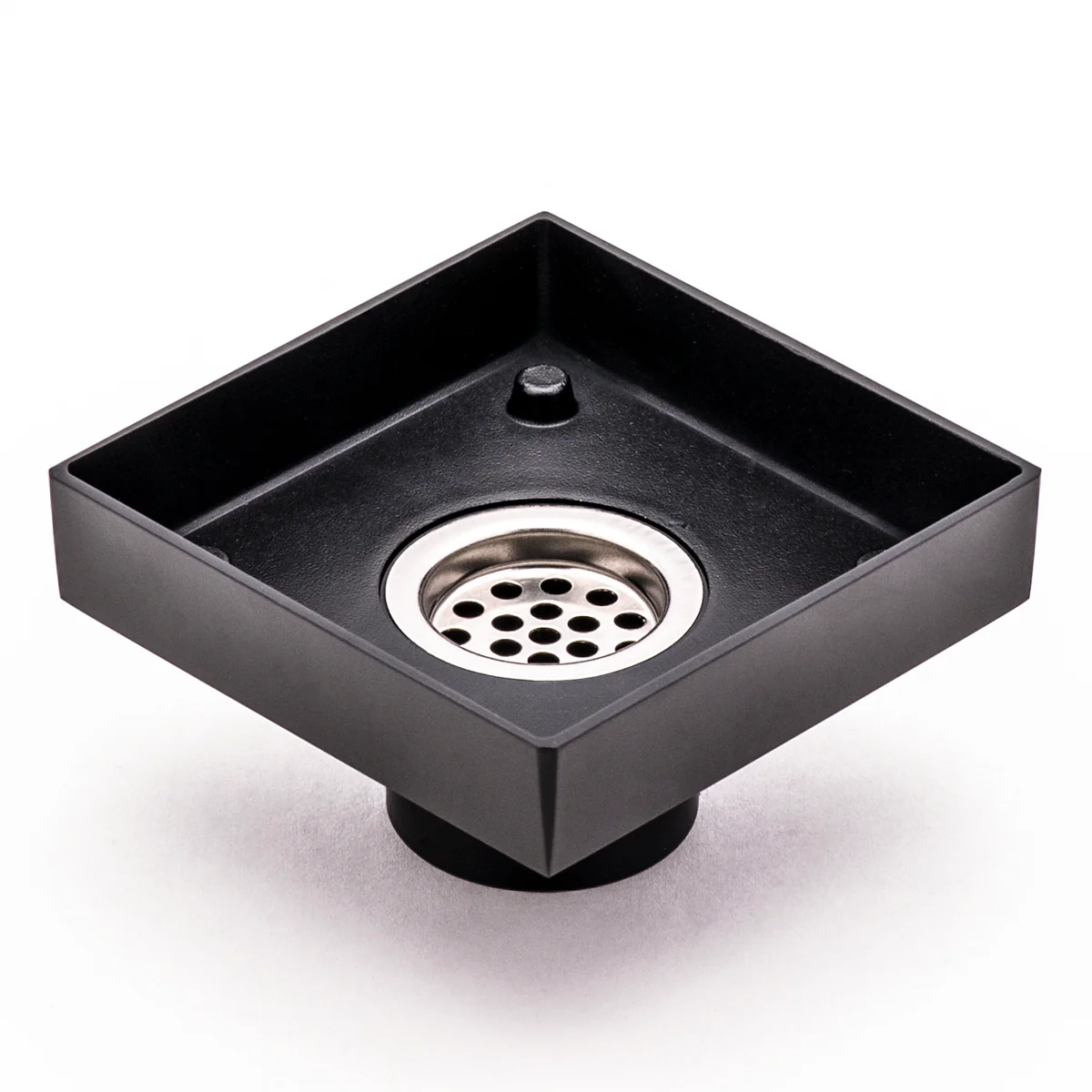 Brass Tile Insert Floor Waste | 50mm Outlet, Matte Black - Image 4
