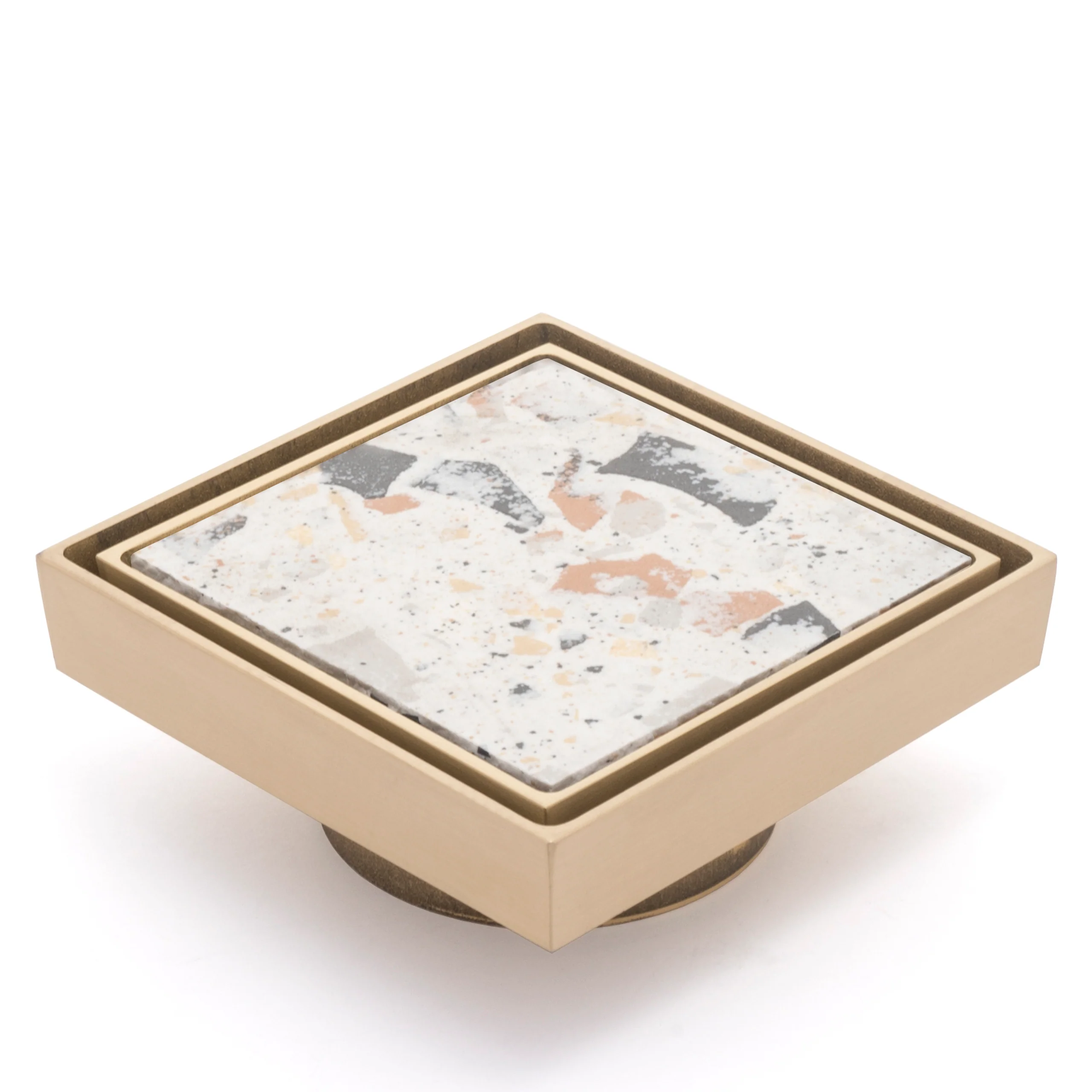 Brass Tile Insert Floor Waste | 75mm Outlet, Brushed Brass (Gold) - Image 2