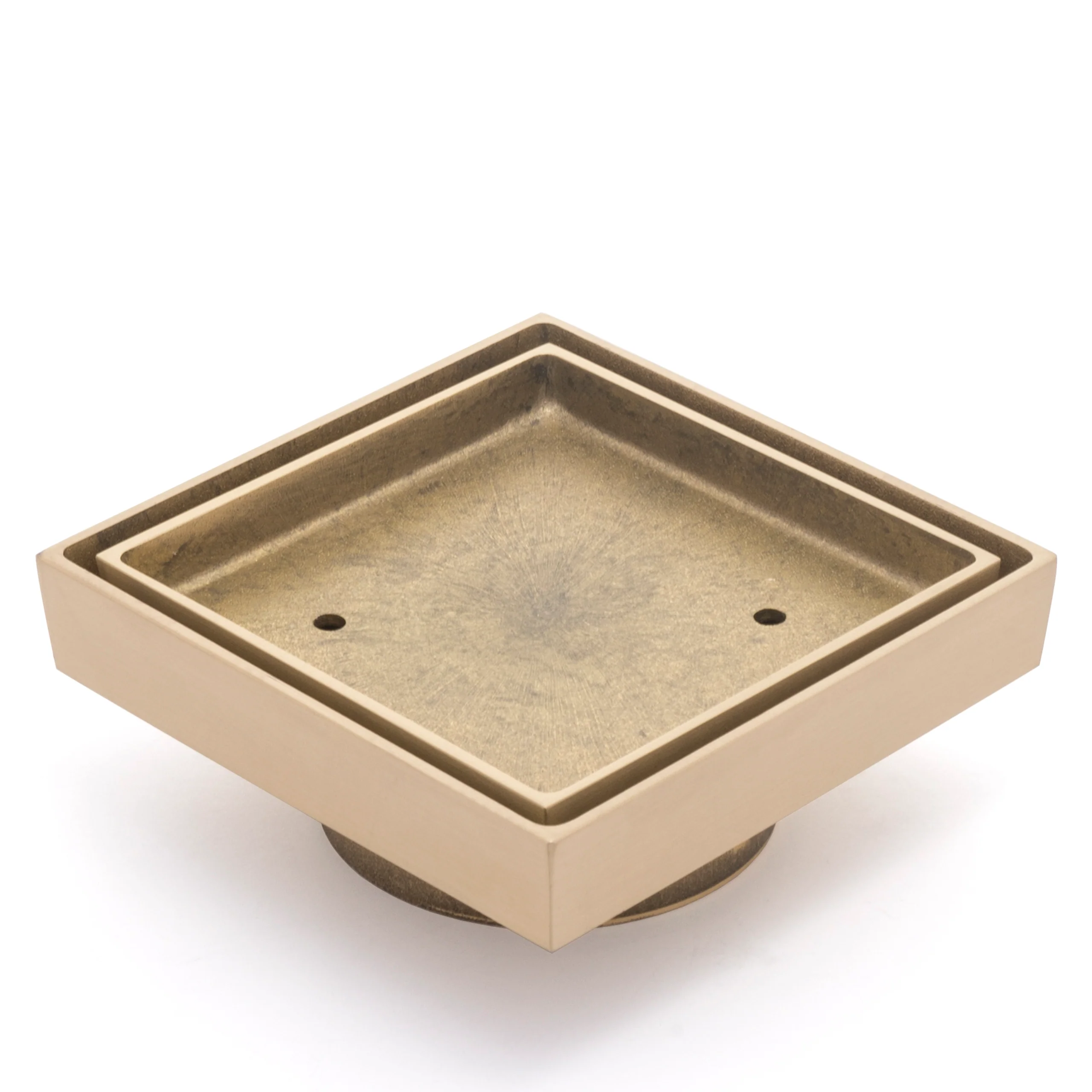 Brass Tile Insert Floor Waste | 75mm Outlet, Brushed Brass (Gold) - Image 4