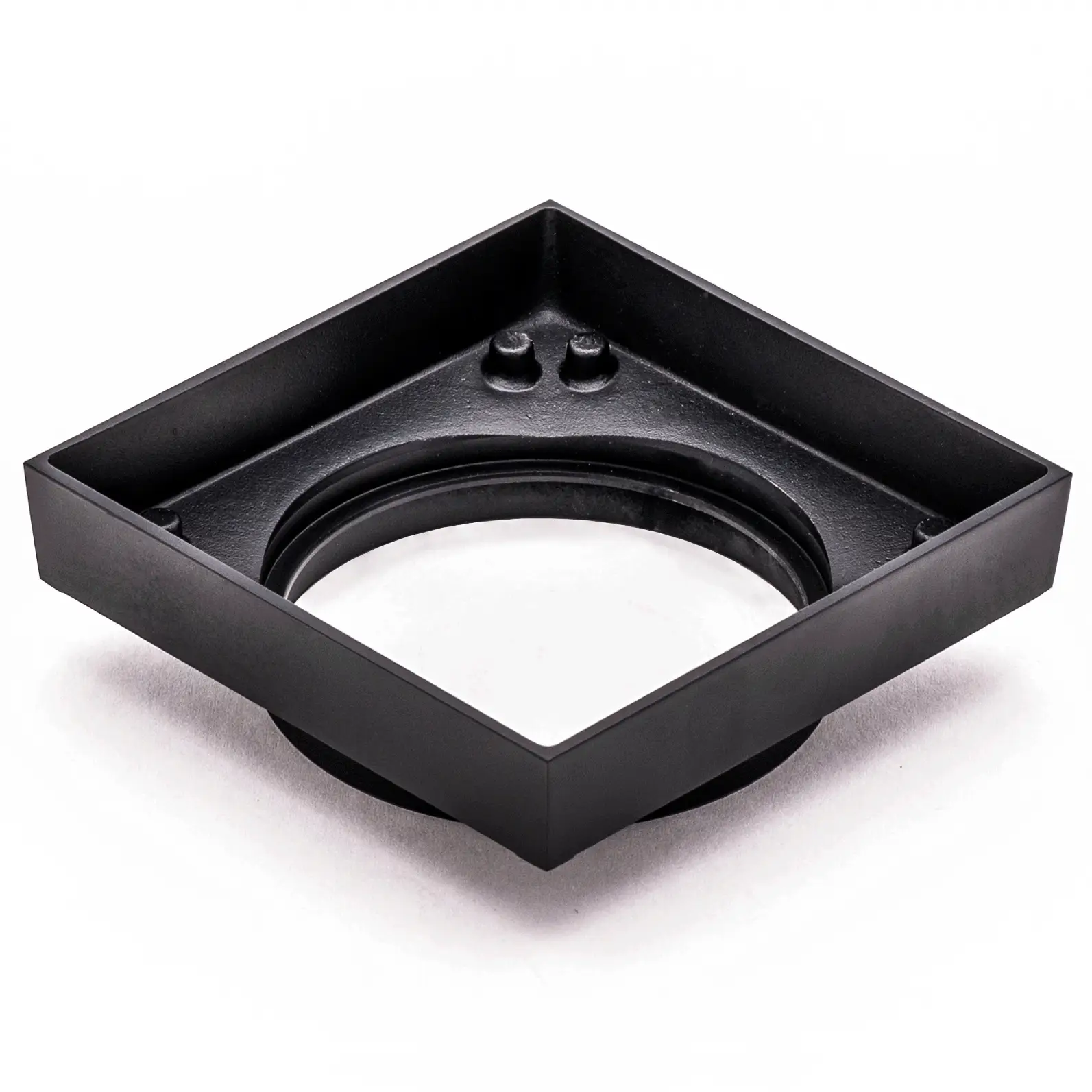 Brass Tile Insert Floor Waste | 90mm Outlet, Matte Black