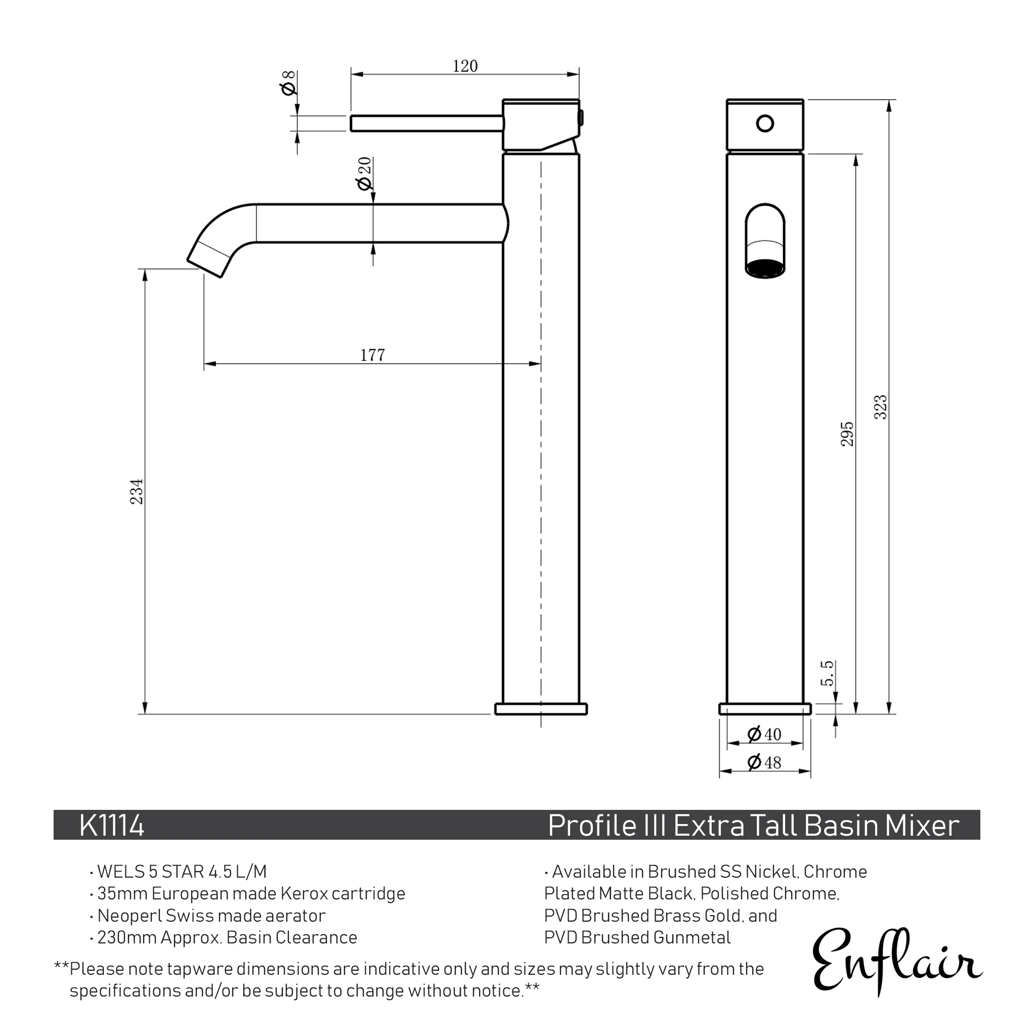 Profile III Extra Tall Basin Mixer, Brushed SS Nickel - Image 4