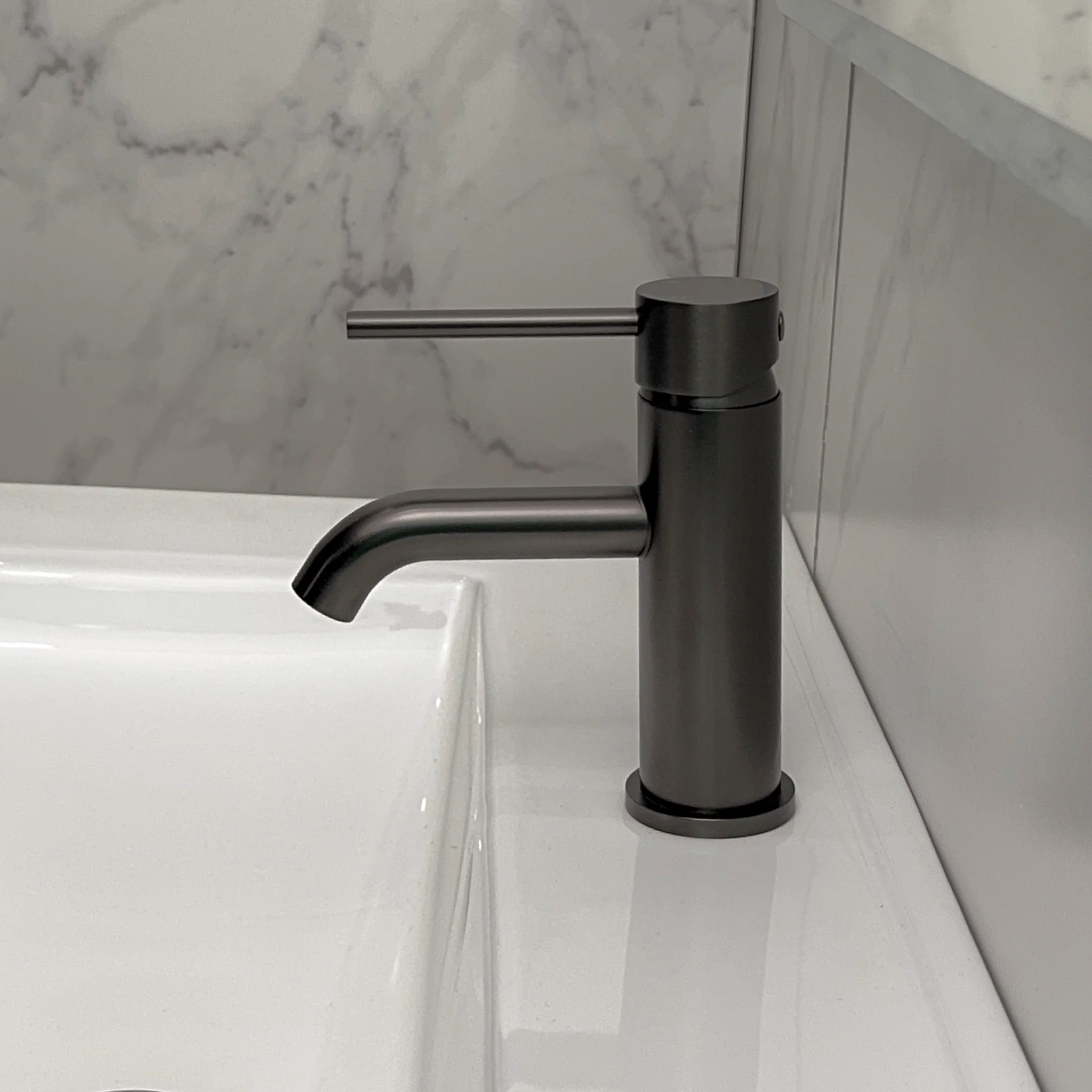 Profile III Petite Basin Mixer, PVD Brushed Gunmetal - Image 2