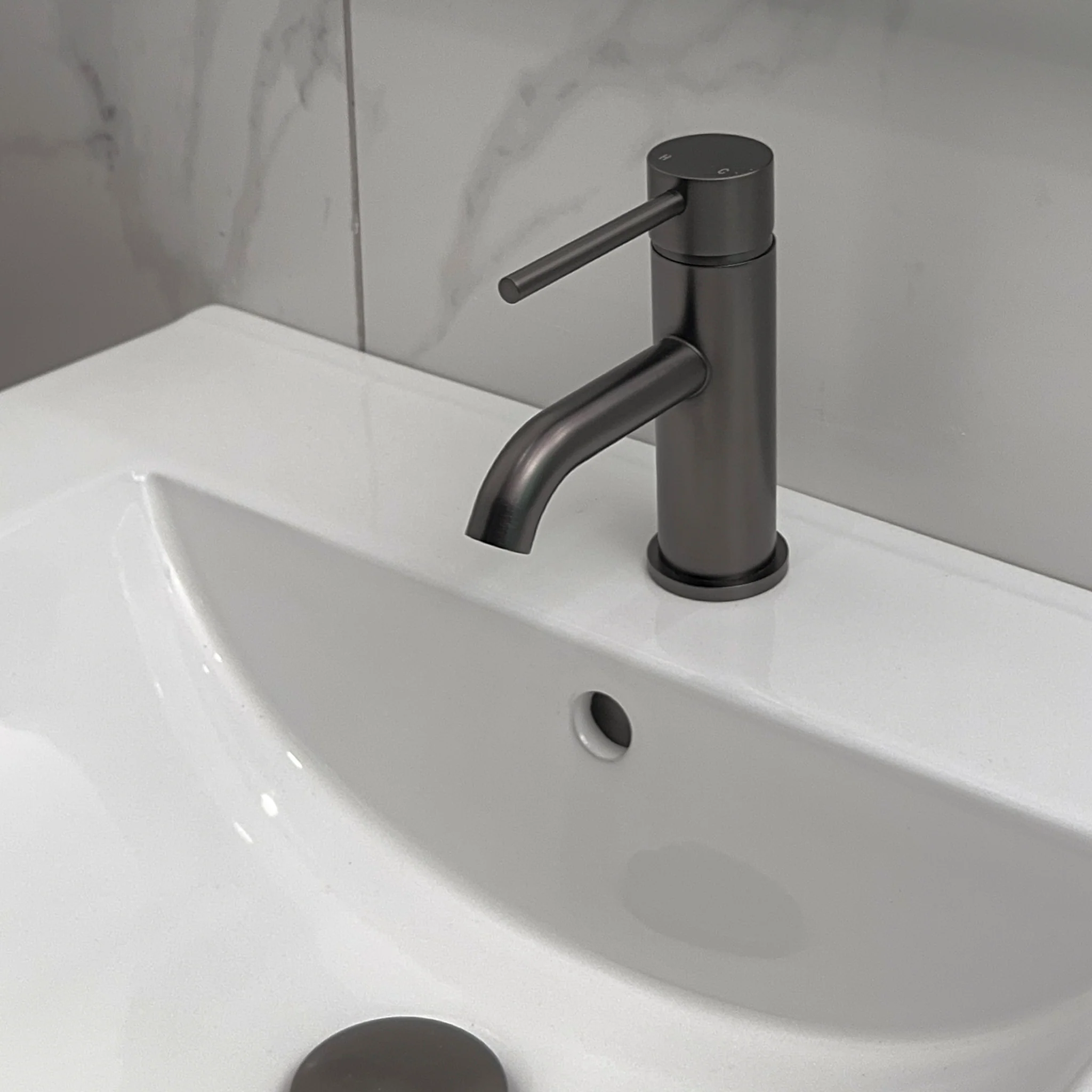 Profile III Petite Basin Mixer, PVD Brushed Gunmetal - Image 3
