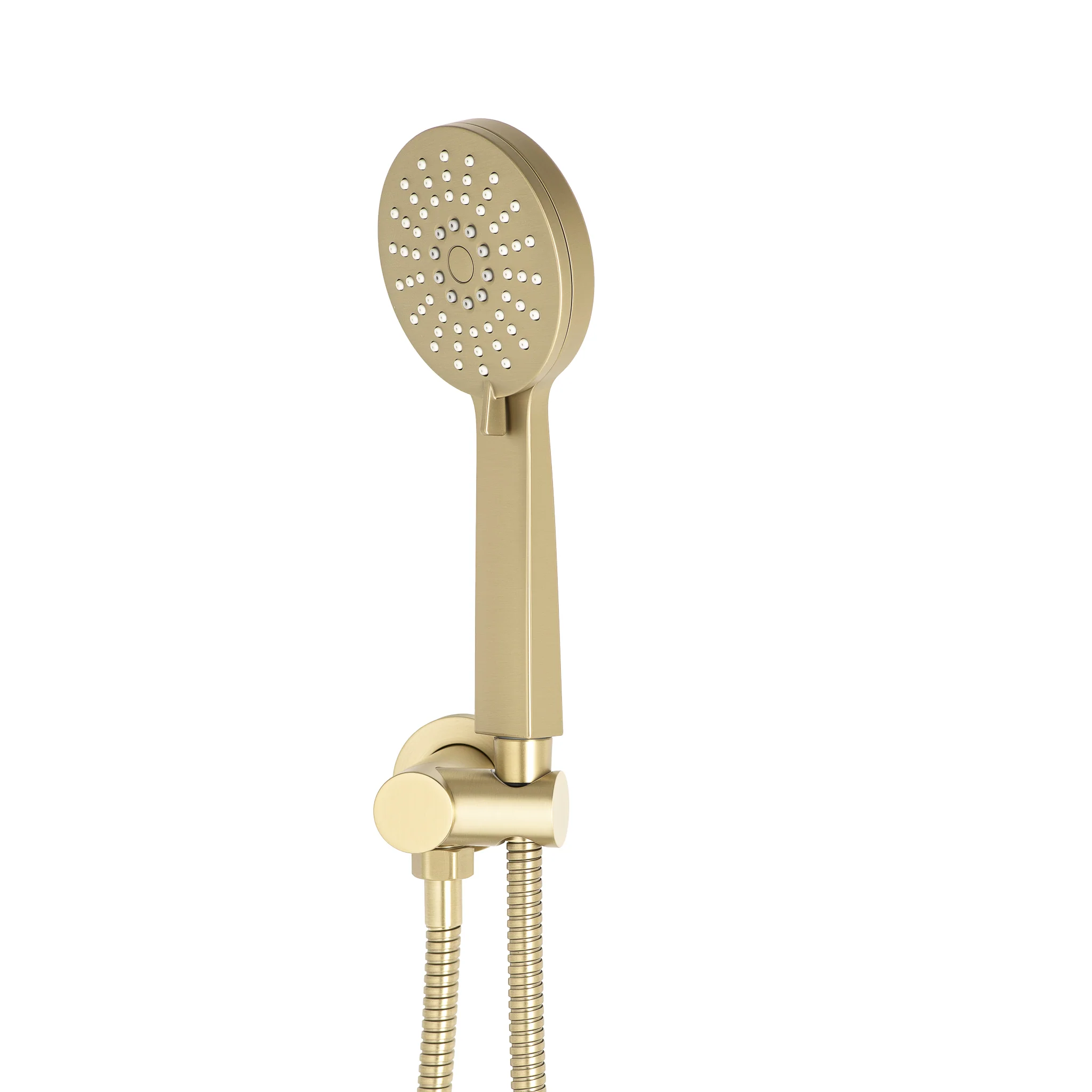 Profile Round 3-Function Hand Shower with Holder, Brushed Brass - Image 2