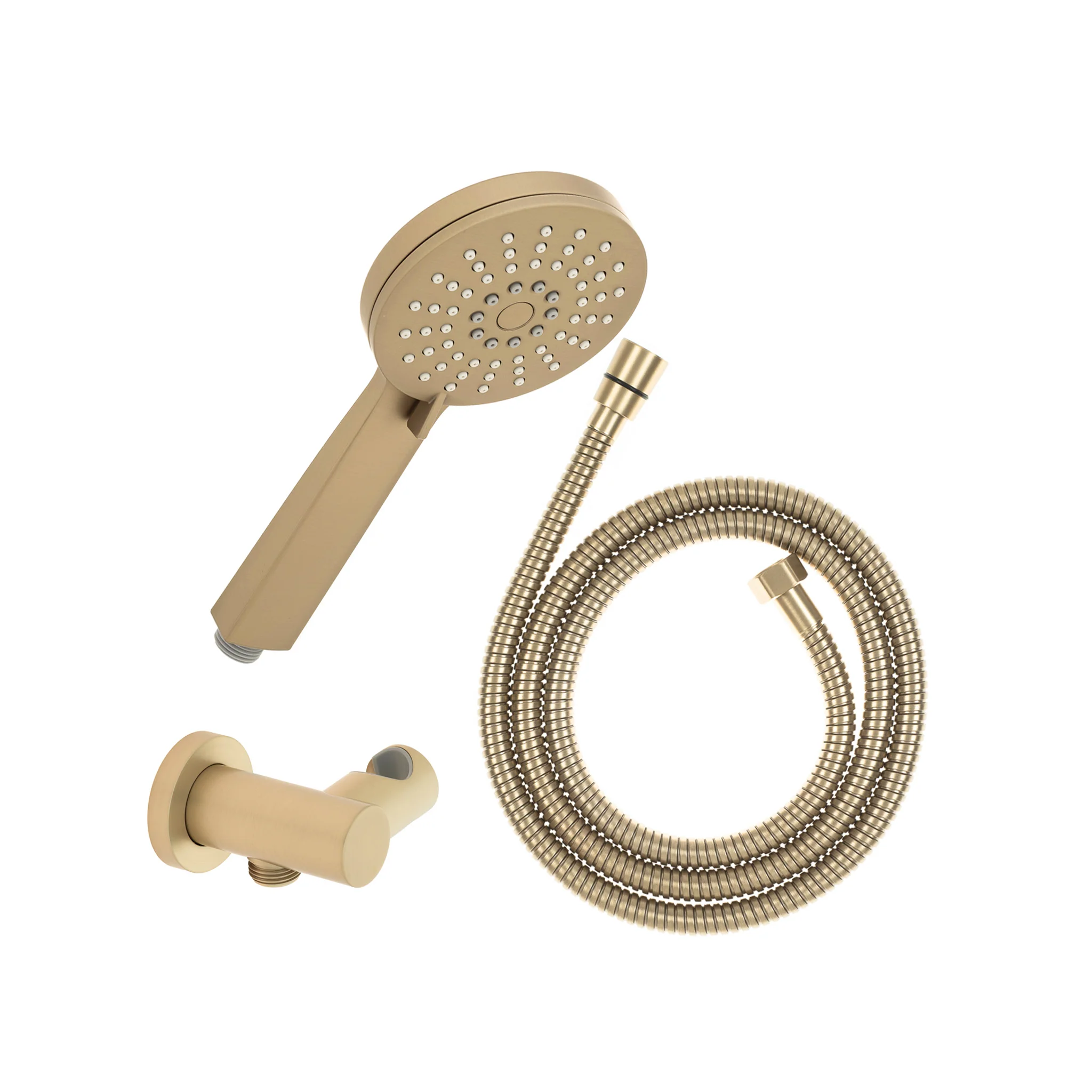Profile Round 3-Function Hand Shower with Holder, Brushed Brass - Image 4