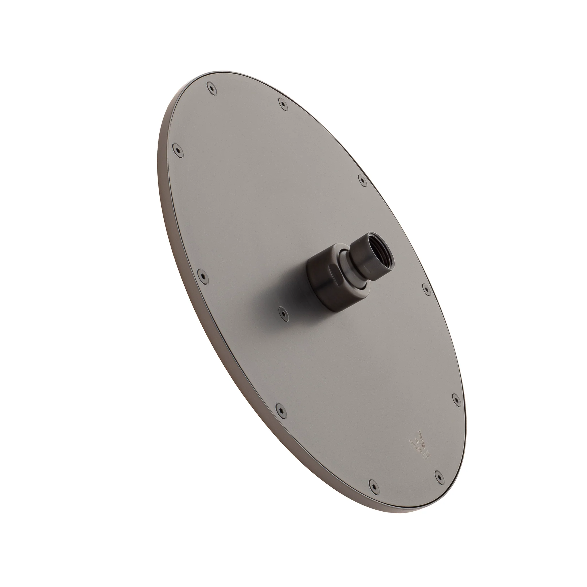 Profile Round Twin Shower System with Adjustable Rail and 250mm Head, Brushed Gunmetal - Image 4