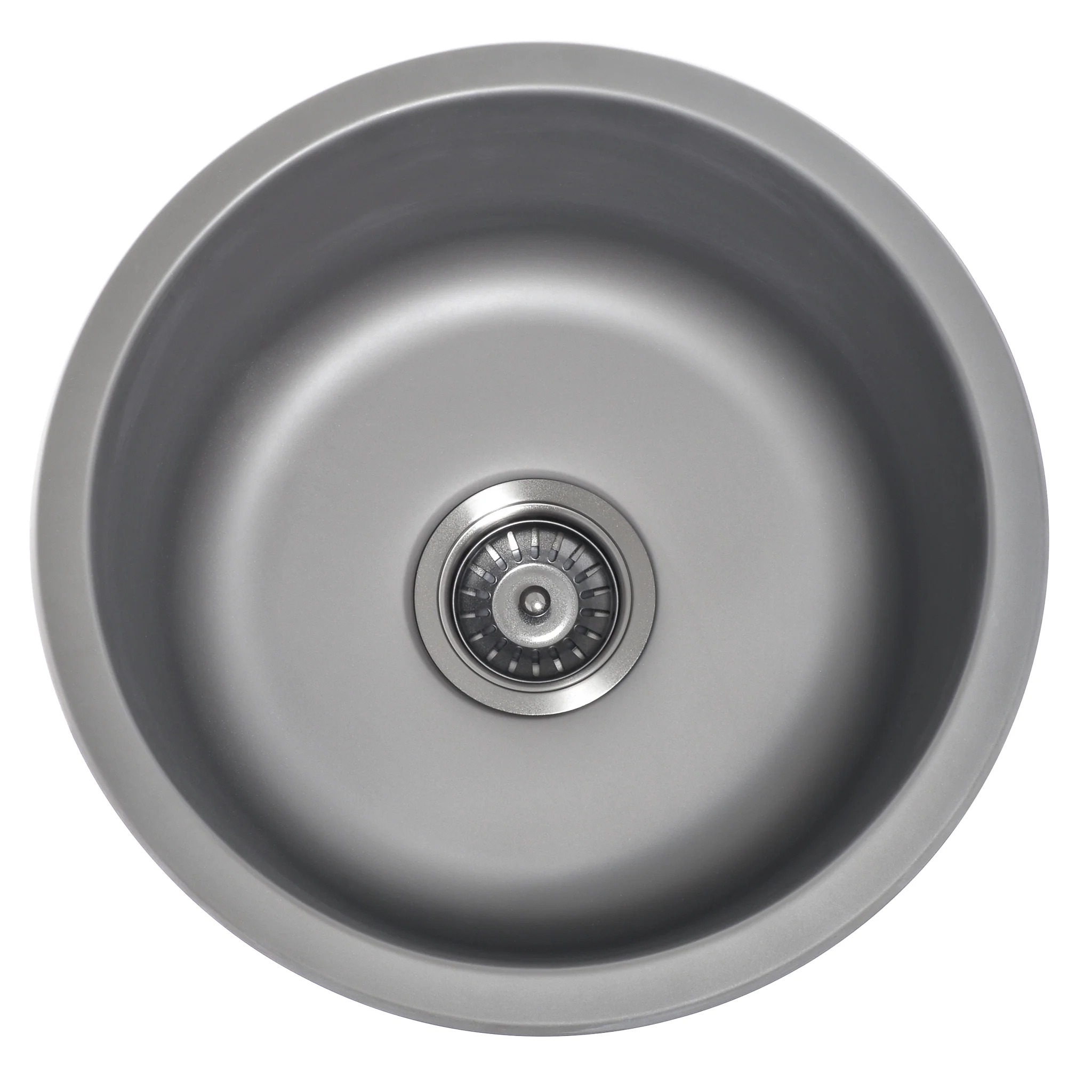 Radii Round 410mm x 180mm Stainless Steel Sink | Brushed Gunmetal Finish | - Image 7