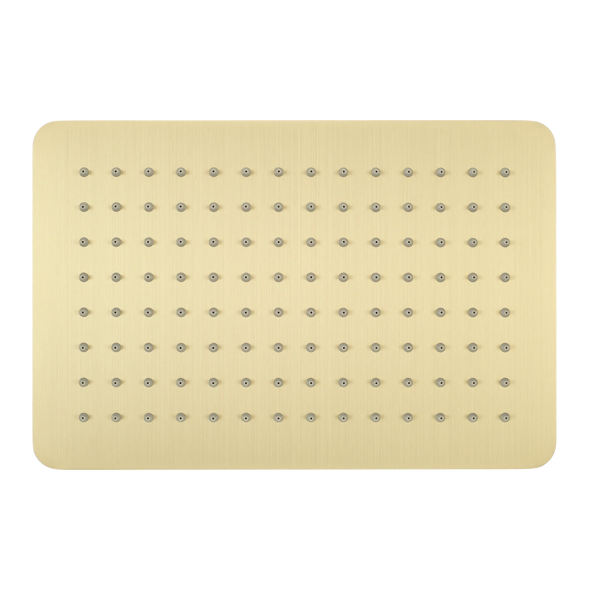 Rectangular 300mm x 200mm x 7mm Stainless Steel Rain Shower Head, Brushed Brass (Gold) - Image 2