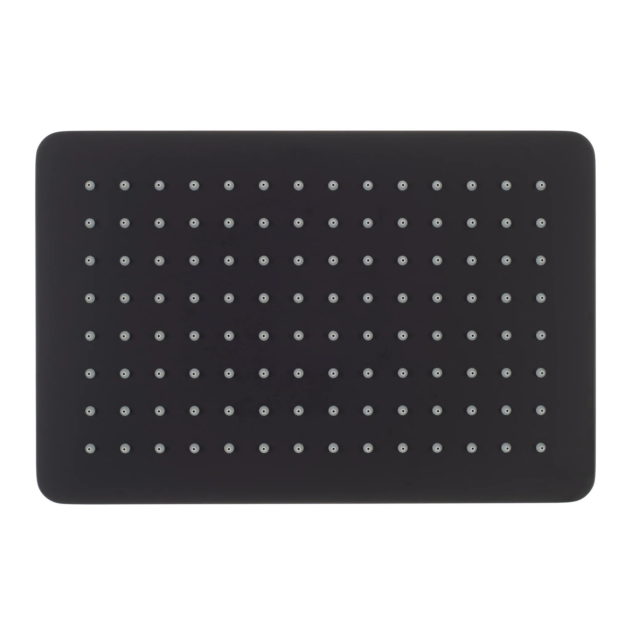 Rectangular 300mm x 200mm x 7mm Stainless Steel Rain Shower Head, Matte Black - Image 2