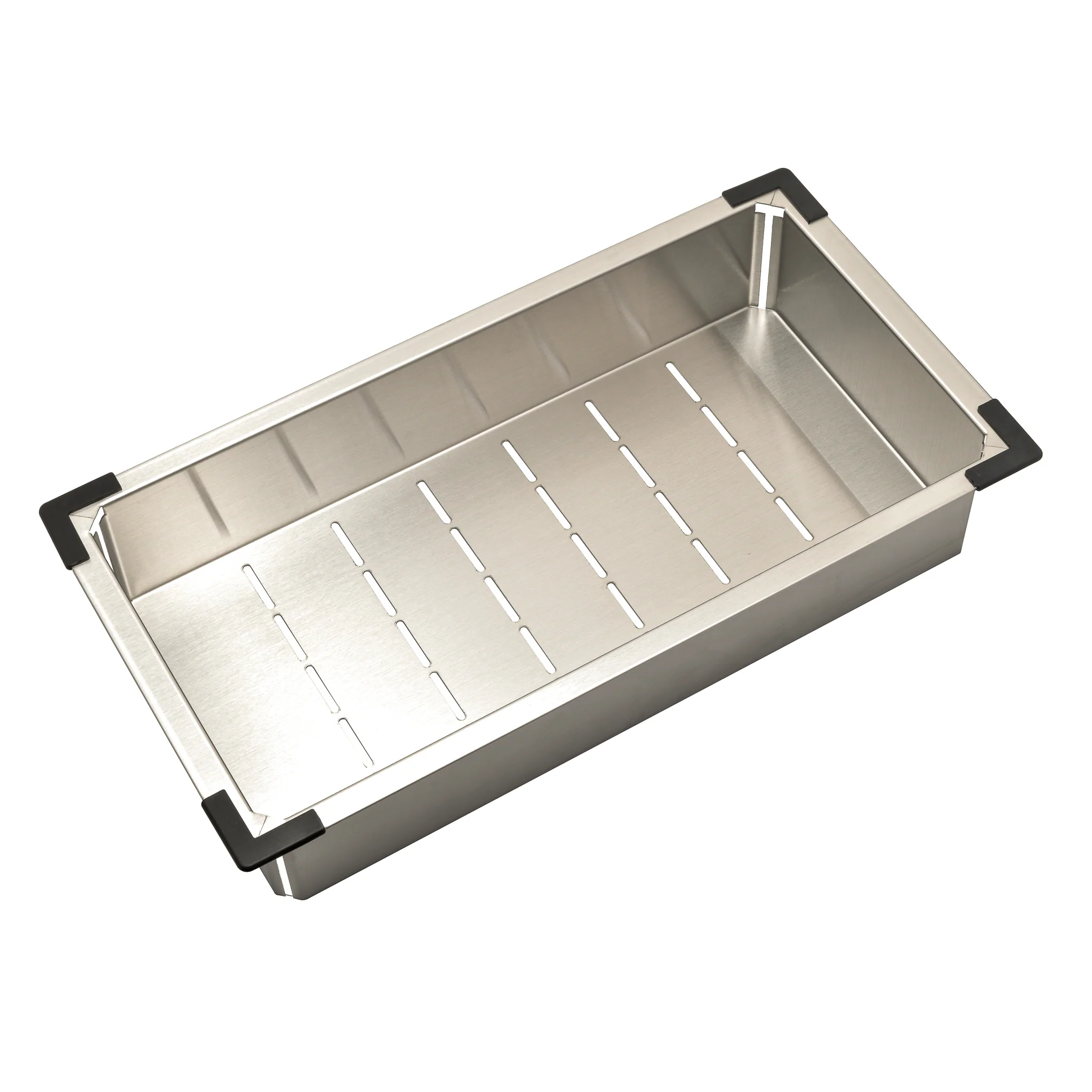 Retto Stainless Steel Sink Colander 218mm x 420mm x 80mm, Brushed SS Nickel - Image 4