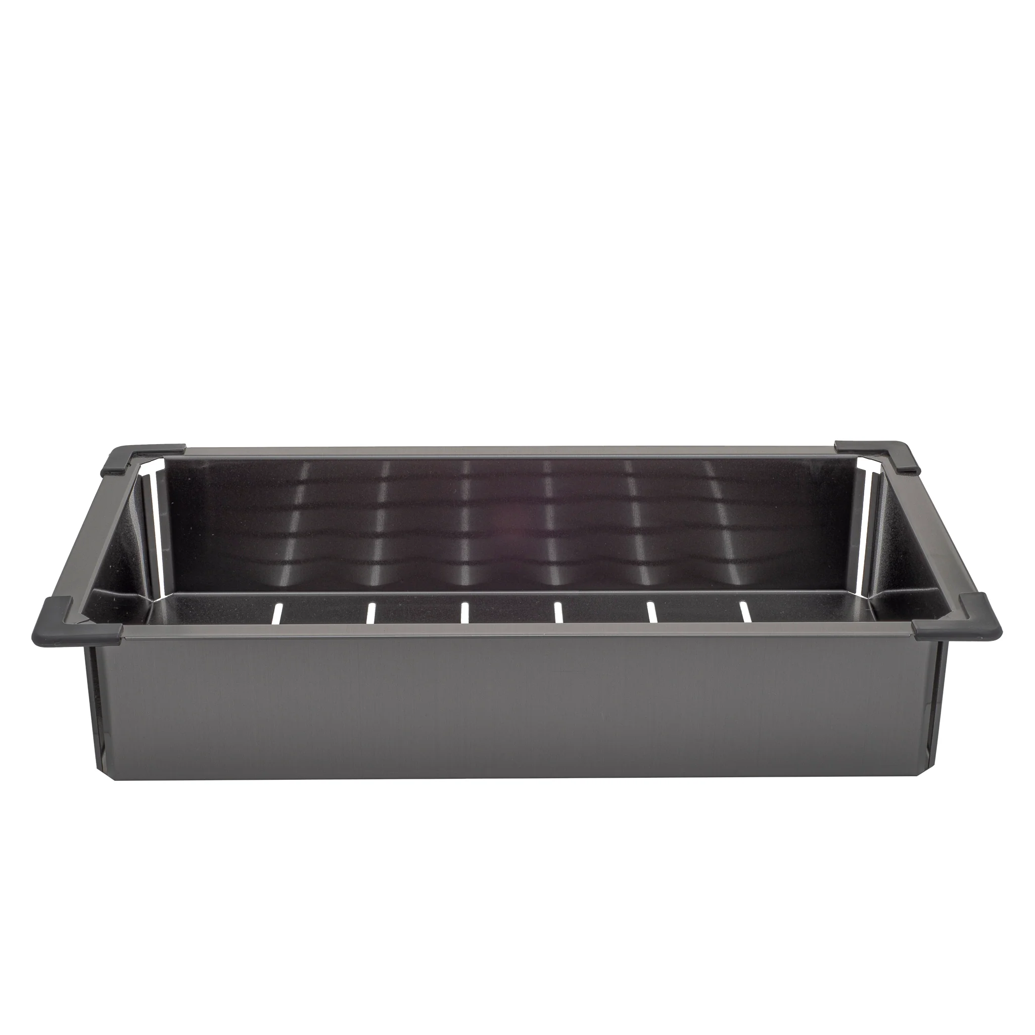 Retto Stainless Steel Sink Colander 218mm x 420mm x 80mm, Brushed Gunmetal Black - Image 4