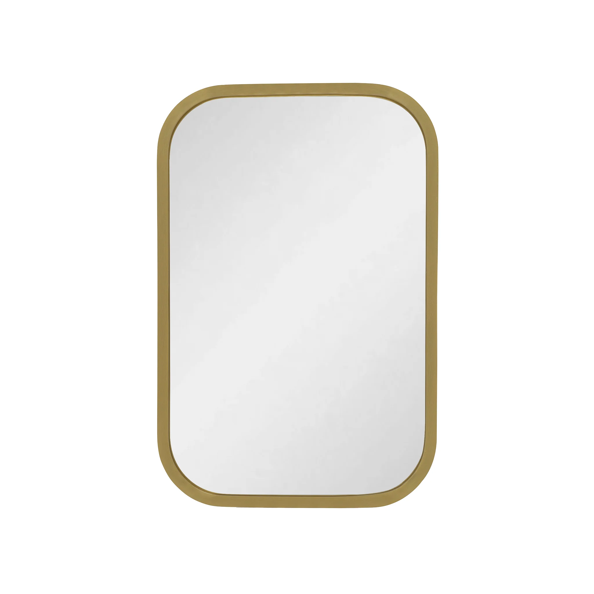 Retti Rectangular 220mm x 330mm Desk Mirror with Brushed Brass (Gold) Frame - Image 3