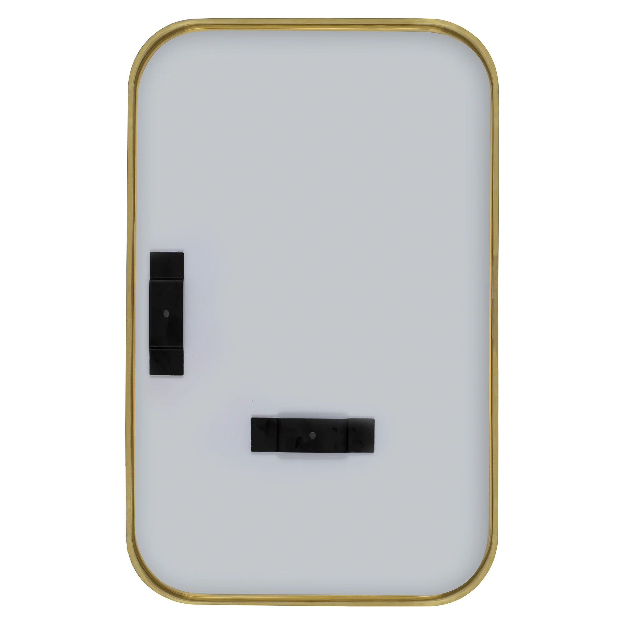 Retti Rectangular 280mm x 440mm Desk Mirror with Brushed Brass (Gold) Frame - Image 4