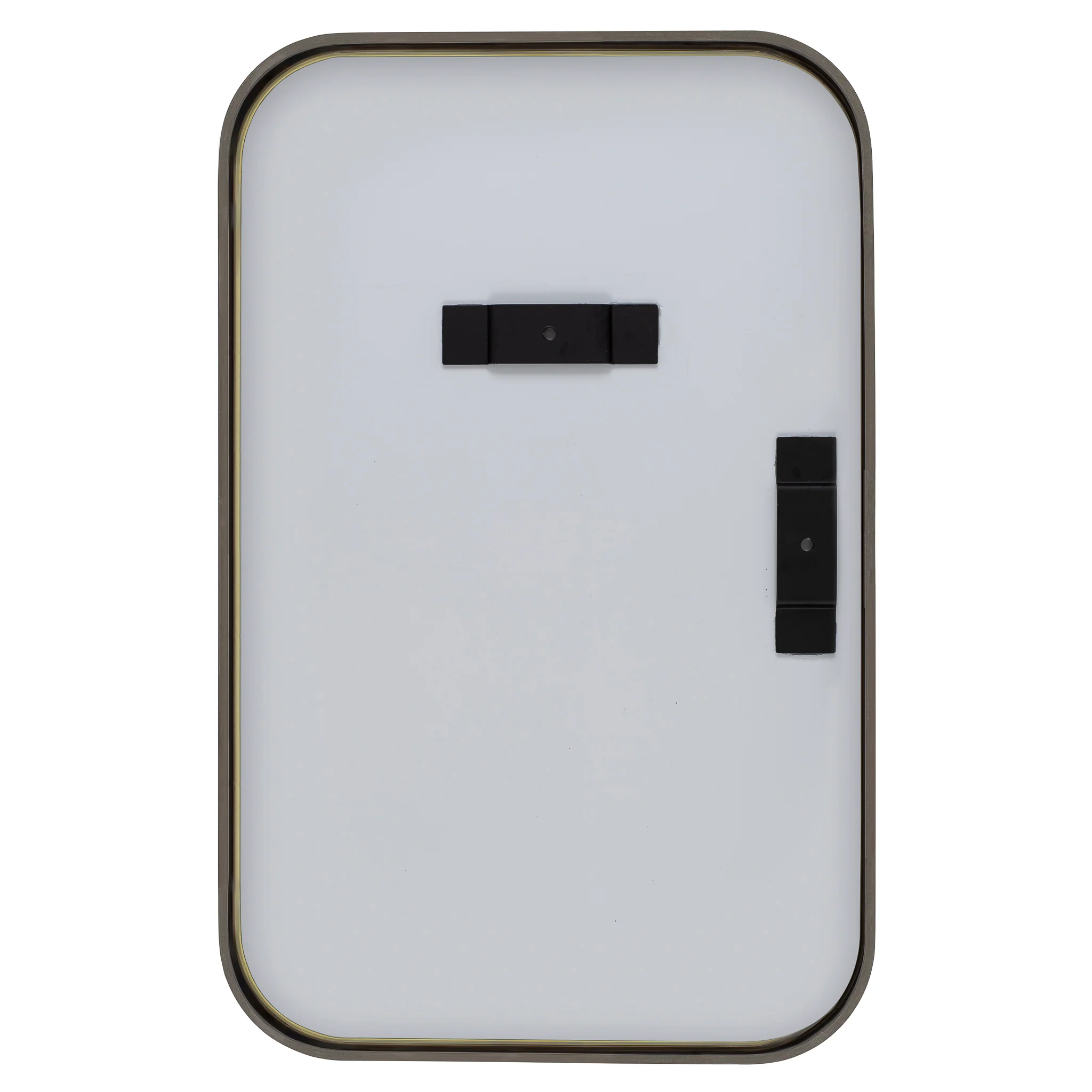 Retti Rectangular 280mm x 440mm Desk Mirror with Brushed Gunmetal Frame - Image 4