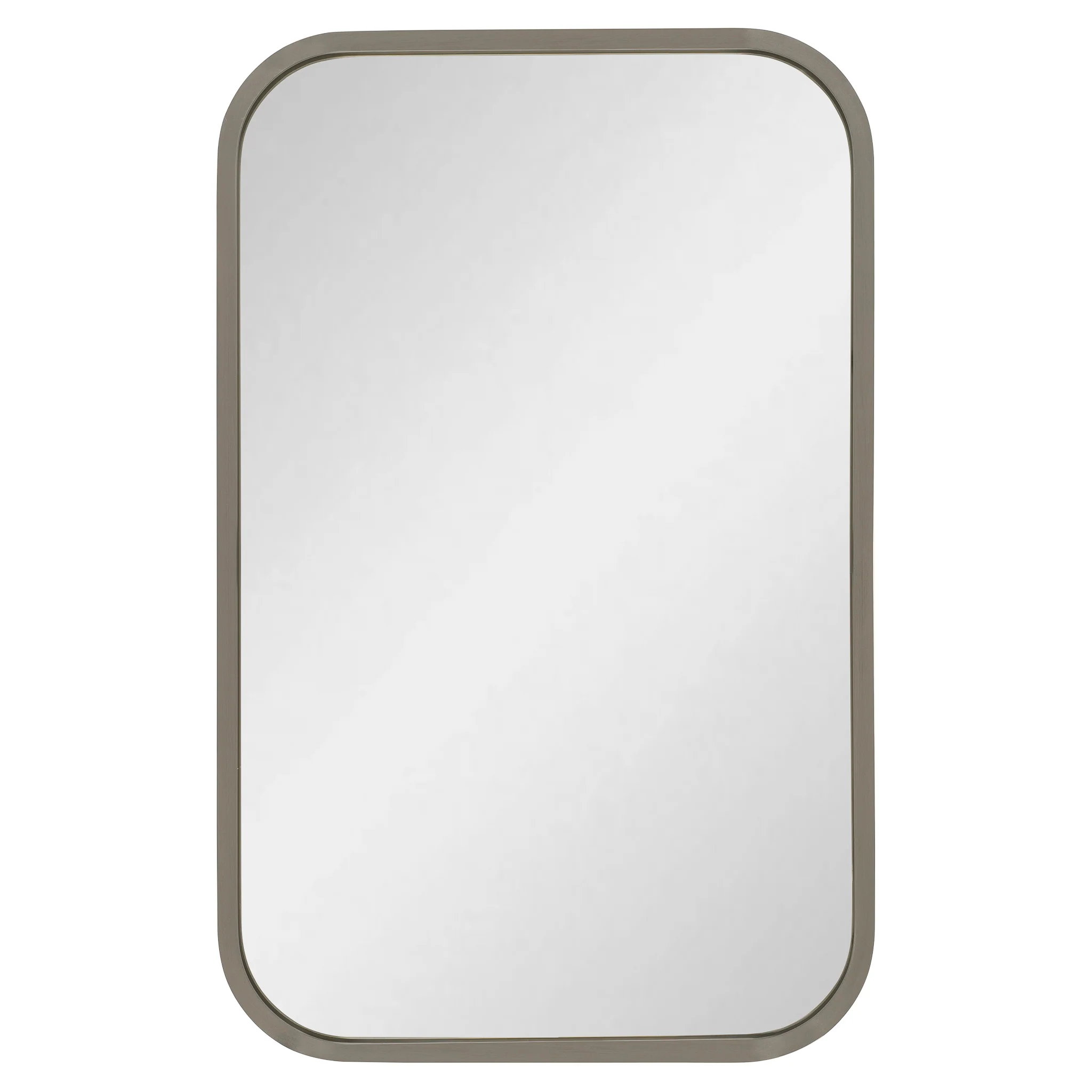 Retti Rectangular 280mm x 440mm Desk Mirror with Brushed Nickel Frame - Image 3