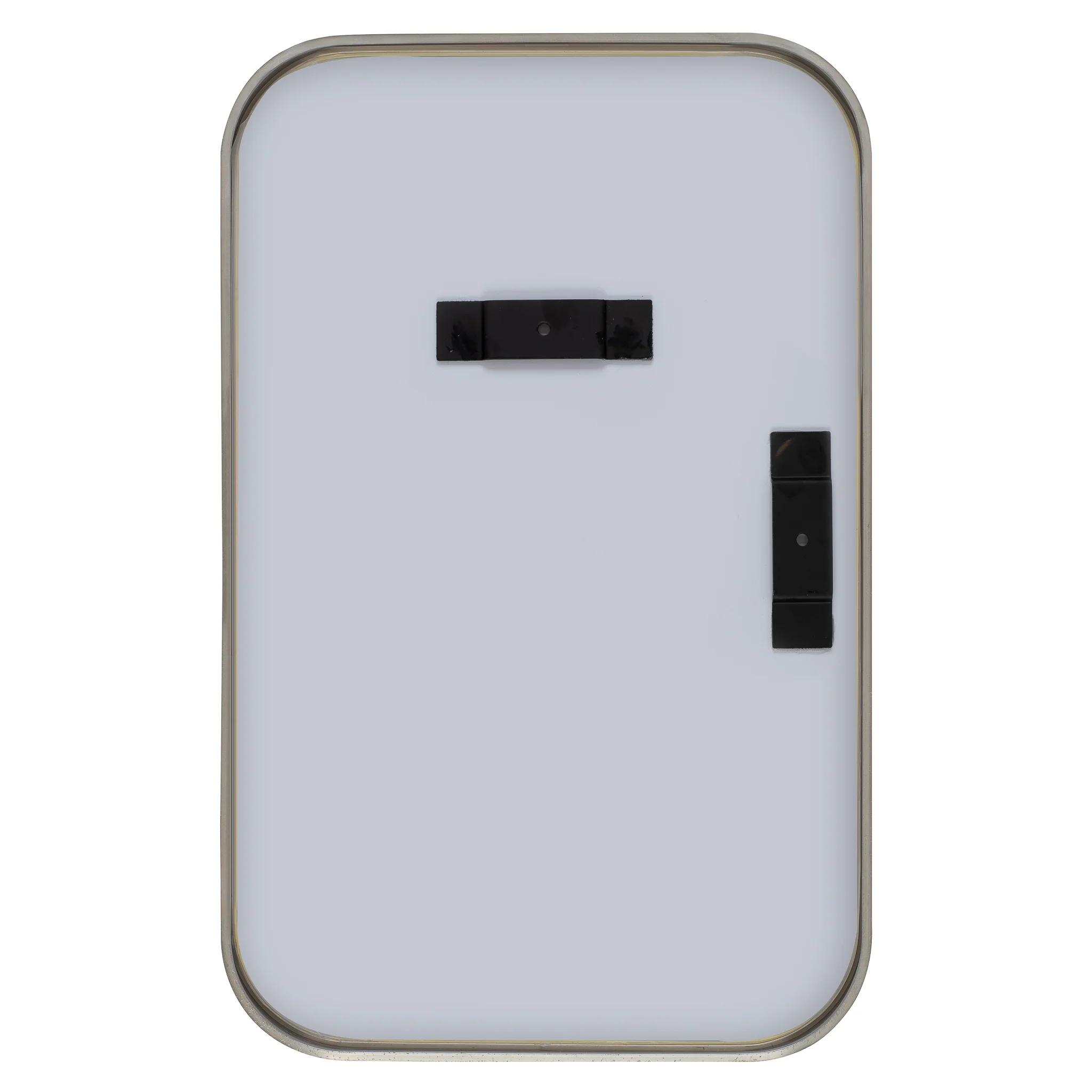 Retti Rectangular 280mm x 440mm Desk Mirror with Brushed Nickel Frame - Image 4